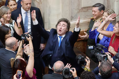 Milei en la ORT hizo un acto con tono de campaña