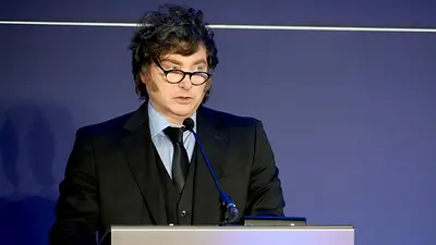 Javier Milei en Francia habló del crecimiento